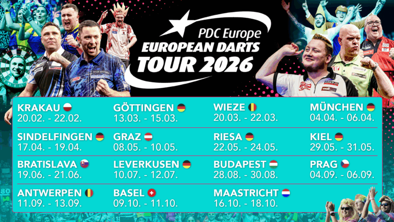 Dates of the PDC European Tour 2026