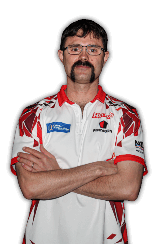 Spielerporträt von Damon Heta, professioneller Dartspieler aus Australien