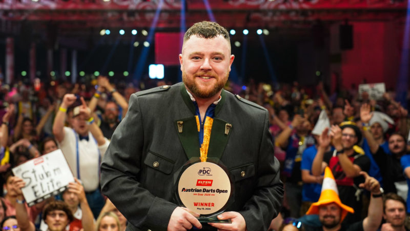 Josh Rock gewinnt die ELTEN Safety Shoes Austrian Darts Open 2026 mit 8:6 gegen Kevin Doets im Messe Congress in Graz.