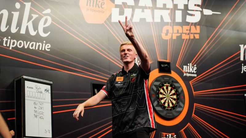 Wessel Nijman gewinnt die Slovak Darts Open 2026 in der Incheba Expo in Bratislava mit 8:3 im FInale gegen Rob Cross.