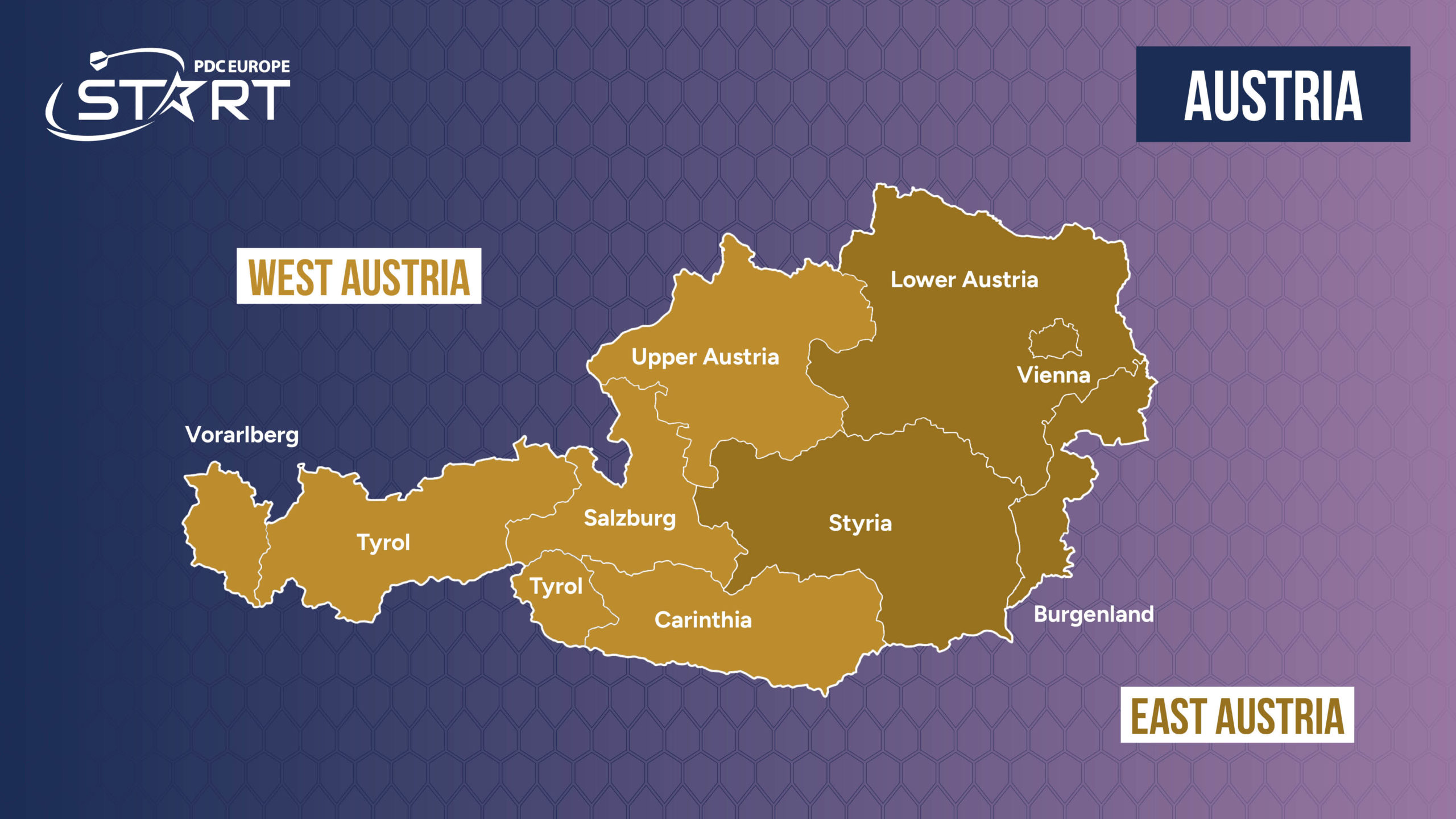 Regions of PDCE Start in Austria.